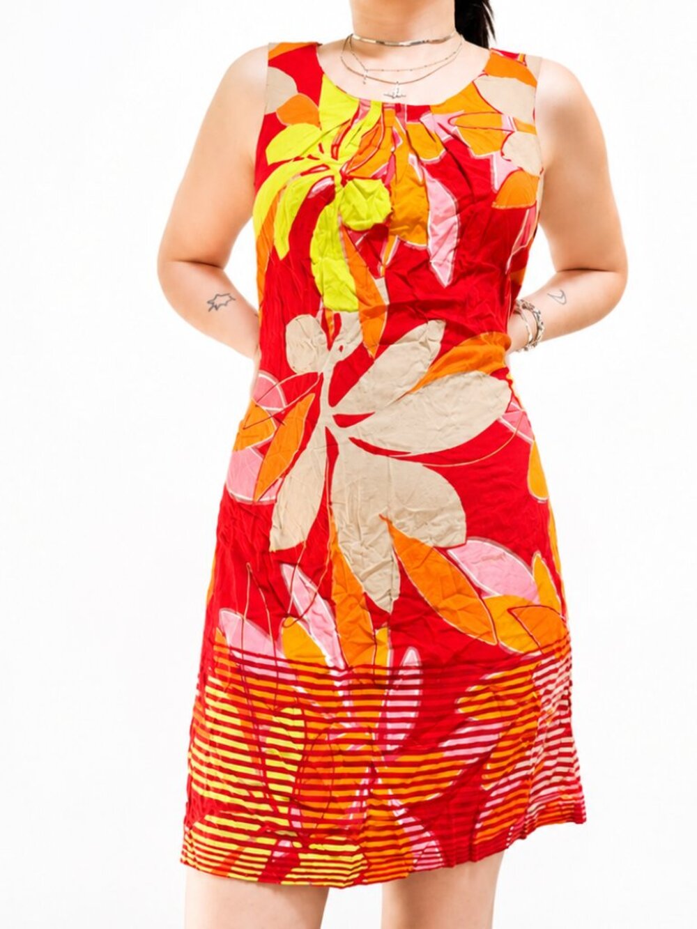 VINTAGE Tropical Dress Size M